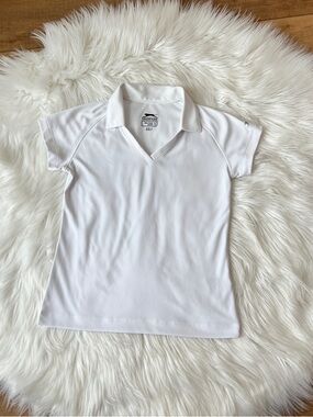 Slazenger Girls White Golf Polo Shirt Size S